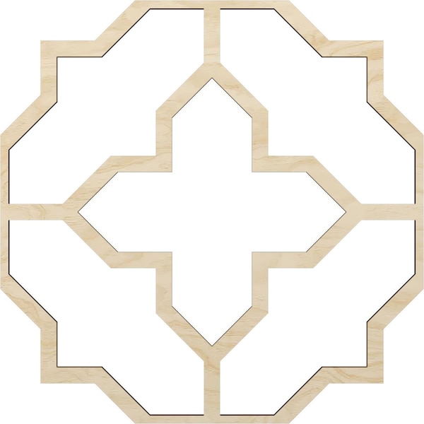 33W X 33H X 38T Small Laird Decorative Fretwork Wood Ceiling Panels, Birch